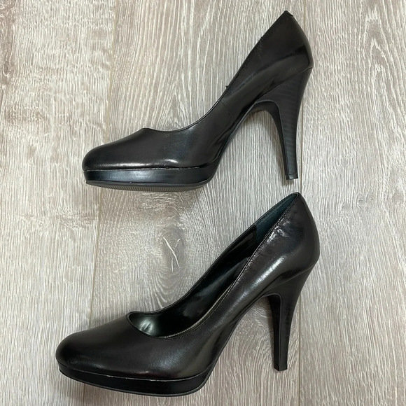 Alfani Maddy Leather Platform Pumps Heels Black 9.5M - Picture 8 of 15